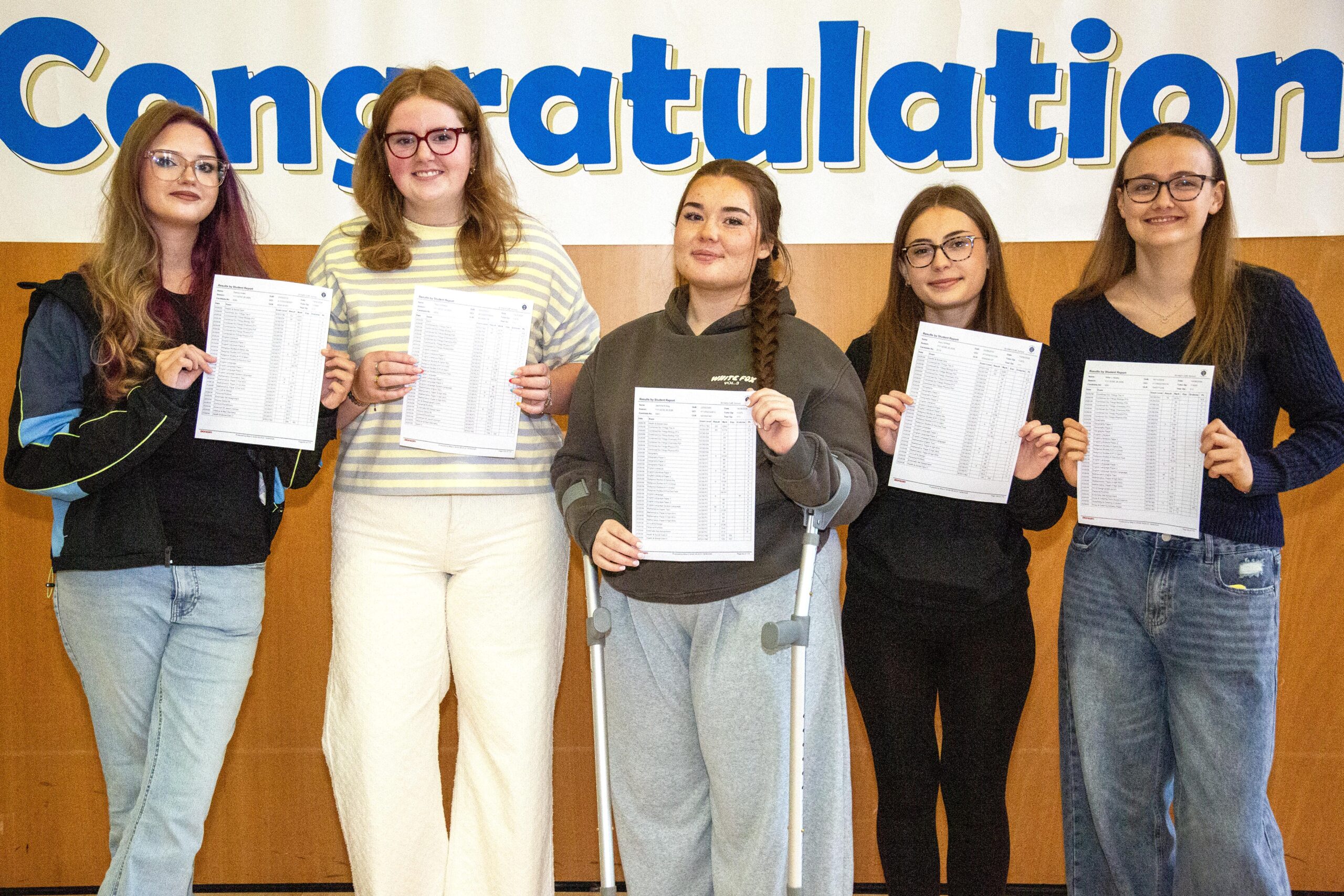 Students celebrate making the grade with GSCE results