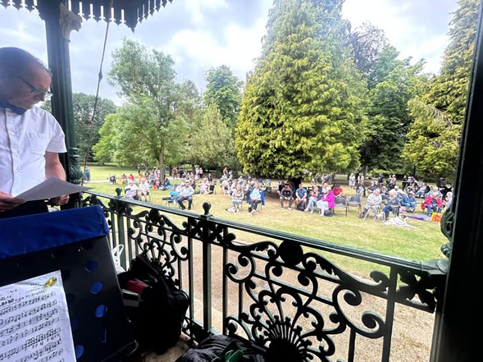 Brass band tuning up for park summer dates