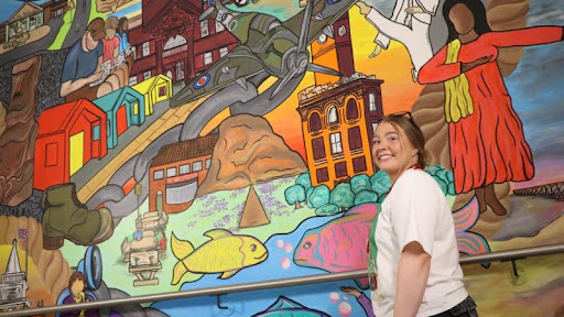 Amy’s stunning murals take pride of place at health centre